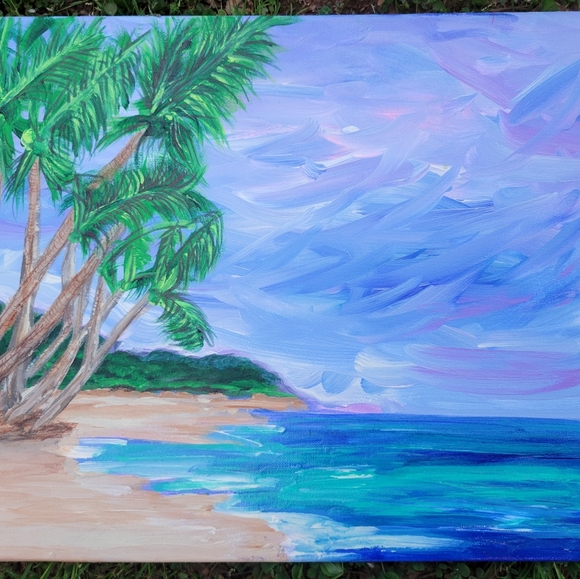 "Island State Of Mind" Original Artwork, Acyrilic On Canvas 16in X 20in - Picture 3 of 5